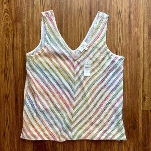 NWT Lou & Grey Rainbow Stripe Tank Top - XS